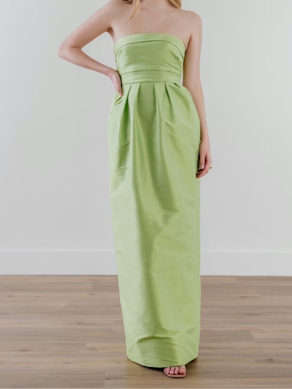 By Watters Caladium Gown | Limeade | Size 8 | Worn Once | Style 39301 - Picture 3 of 11